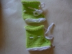 Chaussons bébé tricotés aux aiguilles taille naissance 