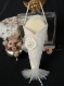 Savon parfumé cône à suspendre shabby romantique guipure ancienne rebrodée au cordon savon r.gallet 