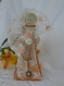 Flacon décoratif dentelle brodée roses de satin 