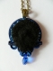 Collier - pendentif en soutache et broderie de perles