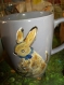 Mug en porcelaine peint à la main 'lapin' 