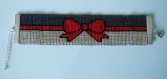 Large bracelet noeud rouge - perles de verre miyuki 