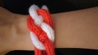 Bracelet noeud marin en tricotin 