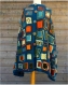 Cape en alpaga pur au crochet et tricot freeform 