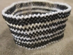 Bracelet de perles tissé noir et blanc