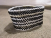 Bracelet de perles tissé noir et blanc