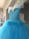 Déguisement robe de princesse reine des neiges turquoise 