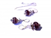 Parure femme collier et boucles d'oreilles perles en verre de murano 