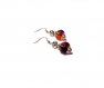 Boucles d'oreilles rétro, perles violettes et oranges 