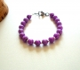 Bracelet vintage , perles violettes stradust 