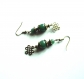 Boucles d'oreilles rétro, perles jade 