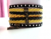 Bracelet liberty faons, jaune et noir 35 mm 