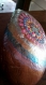 Gros galet forme œuf couleur métal brillant 