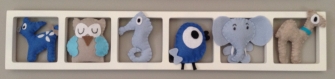 Décoration chambre enfant et bébé unique et origniale - tons bleus 