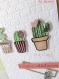 Carte le bonheur est fait maison avec des cactus 