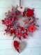 Couronne shabby chic rouge 