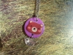 Joli collier pendentif nacre * ourson et oiseau * pour enfants sages 