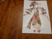 " les arlequinades"carte aquarelle et papier de soie 