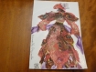" les arlequinades"carte aquarelle et papier de soie 