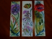 Marque -pages : les fleurs et papillons aquarelle originale