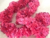 Écharpe froufrou laine rose fuschia fait main 