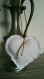 Coeur en tissu blanc naturel cosy 