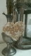 Coeur en tissu toile de jute motif flocons de neige