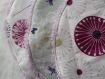 Bavoirs bébé en tissu et éponge lilas fermeture par pression taille 0-6 mois - en lot de 3 