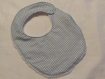 Bavoirs bébé en tissu et éponge blanche fermeture par pression taille 0-6 mois esprit scandinave 