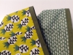 Corbeilles vide-poches réversibles en lot de 2 motifs graphiques et ananas jaunes et verts 