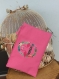 Pochette femme personnalisée de couleur rose 