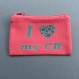 Mini trousse plate"my cb"de couleur rose 