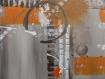 Etcha - tableau abstrait beige, marron et orange 