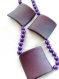 Collier perle ronde et magique tendance violette 