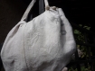 Grand sac zippé xxl arrondi et souple coton et lin 
