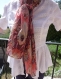 Long foulard en voile de coton 