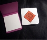 2 petits blocs notes-couverture cartonnée blanc - parme - 60 feuillets blanc- 