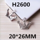 5 breloques en alliage de couronne impériale pendentif 20x26mm h2600 