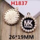 5 breloques en alliage de mk pendentif 26x19mm h1837 