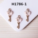 5 breloques en alliage de clé pendentif 23x11mm h1786-1 