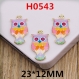 5 breloques pendentif en alliage owl 23mmx12mm h0543 