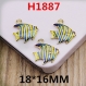 5 breloques pendentif en alliage de poissons 18mmx16mm h1887 