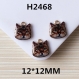 5 breloques en alliage de chat pendentif 12mmx12mm h2468 