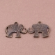 10 breloques 25mmx21mm bronze éléphant pendentif k7575 