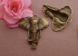 2 breloques pendentif 71mmx63mm bronze des éléphants k3906 