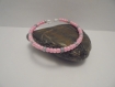 Bracelet femme mini perles gris et rose saumon 