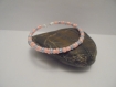 Bracelet femme mini perles bleu ciel et rose saumon 