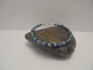 Bracelet femme mini perles bleu foncé et vert 
