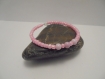 Bracelet femme mini perles rose, perle rose et argenté 