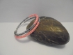 Bracelet femme mini perles noir et rose saumon 